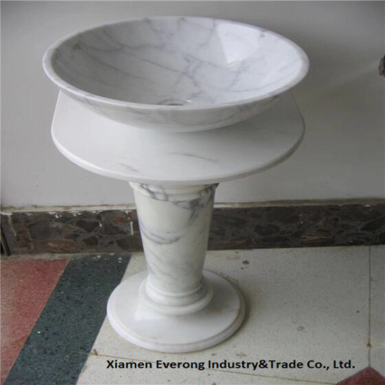 beige mable pedestal sink Everong